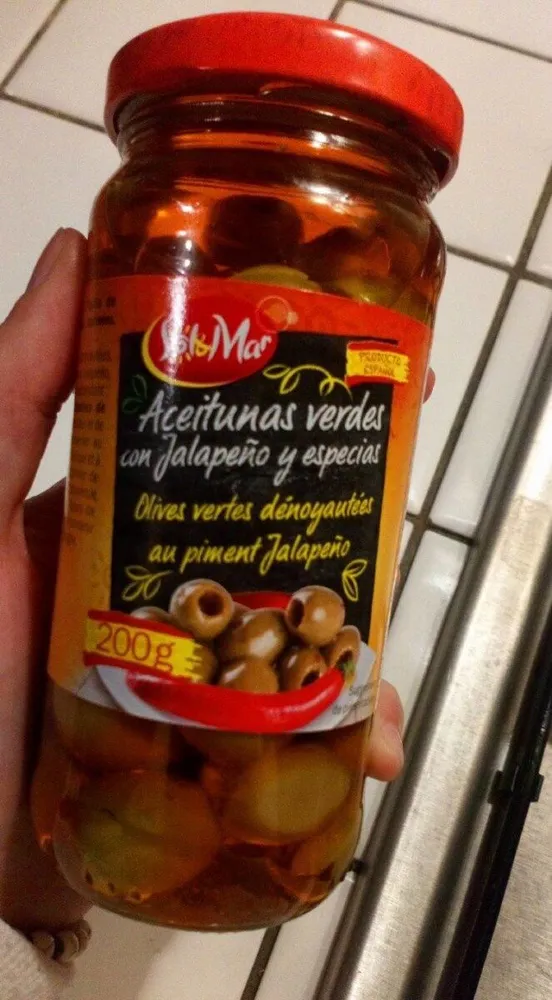 Olive verte dénoyautées au piment jalapeño
