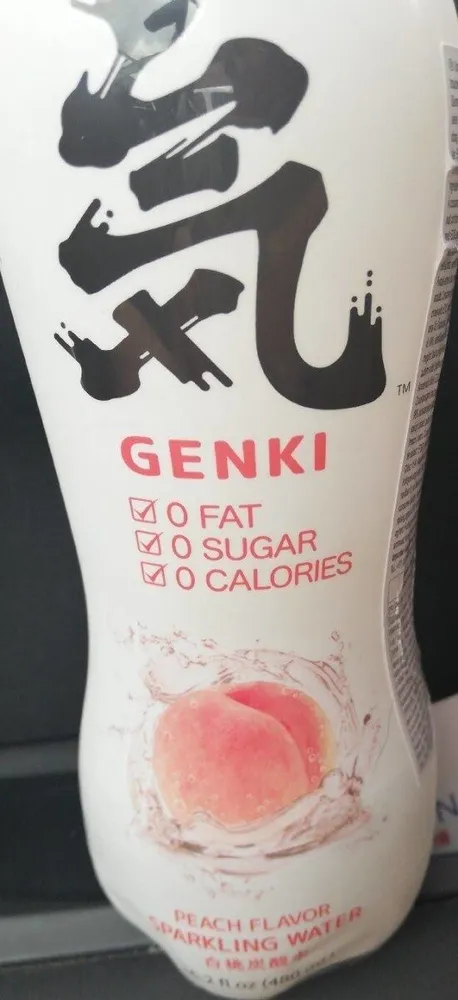 Genki peach sparkling water