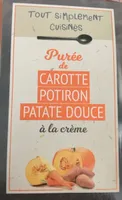 Purée de carotte, potiron et patate douce à la crème