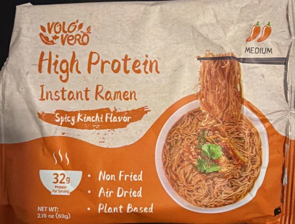 High Protein Instant Ramen Spicy Kimchi Flavor