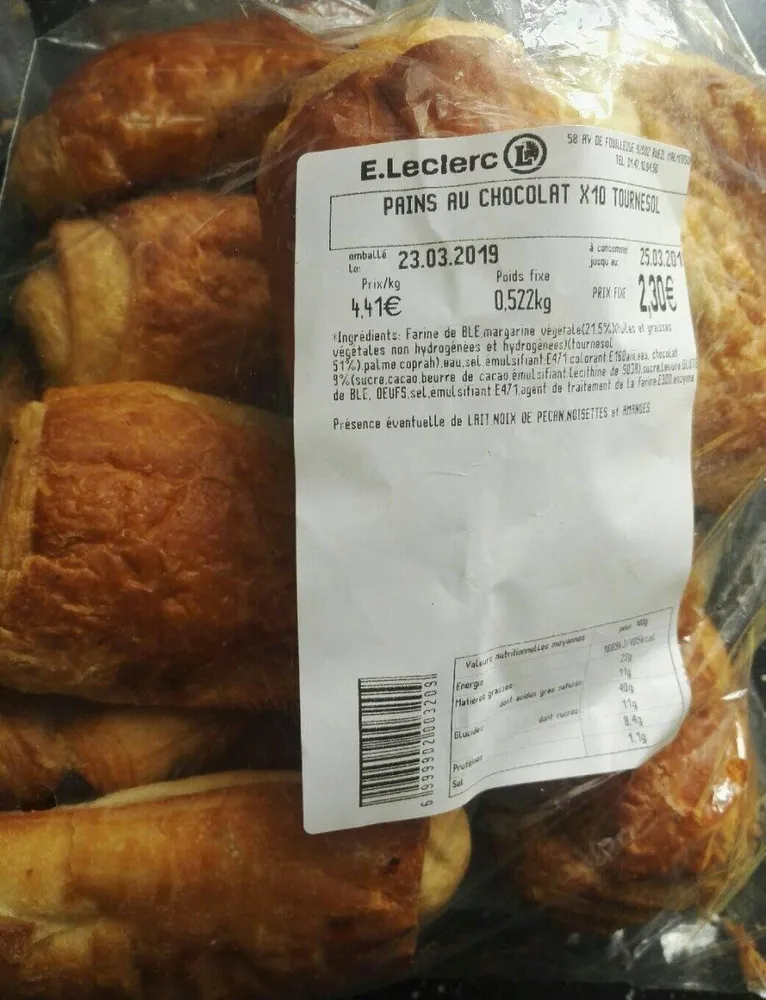Pains au Chocolat x10 tournesol