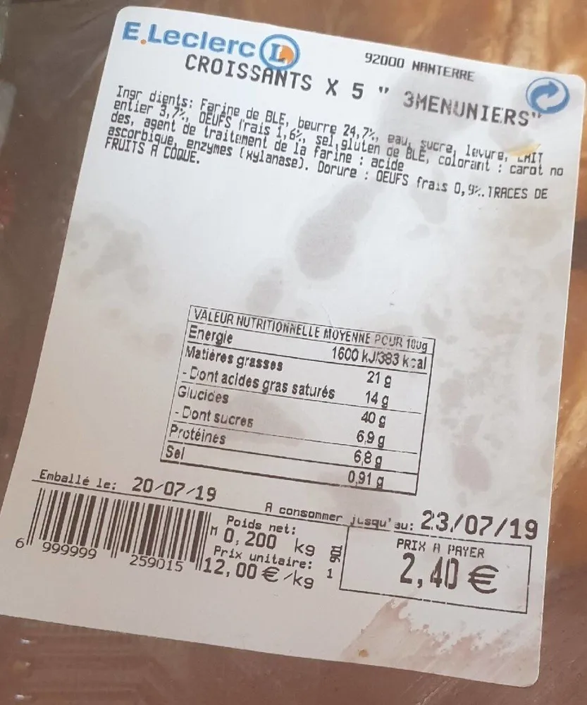 3 Meuniers - Croissants