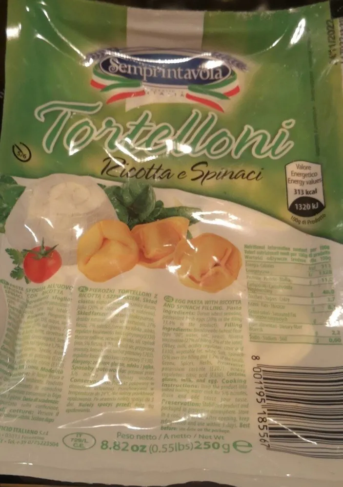 Tortellini ricotta e spinaci