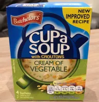 Cream of vegetable cup of soup