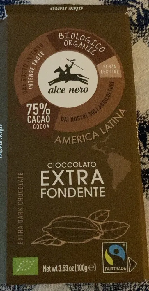 CIOCCOLATO EXTRA FONDENTE Biologico Organic