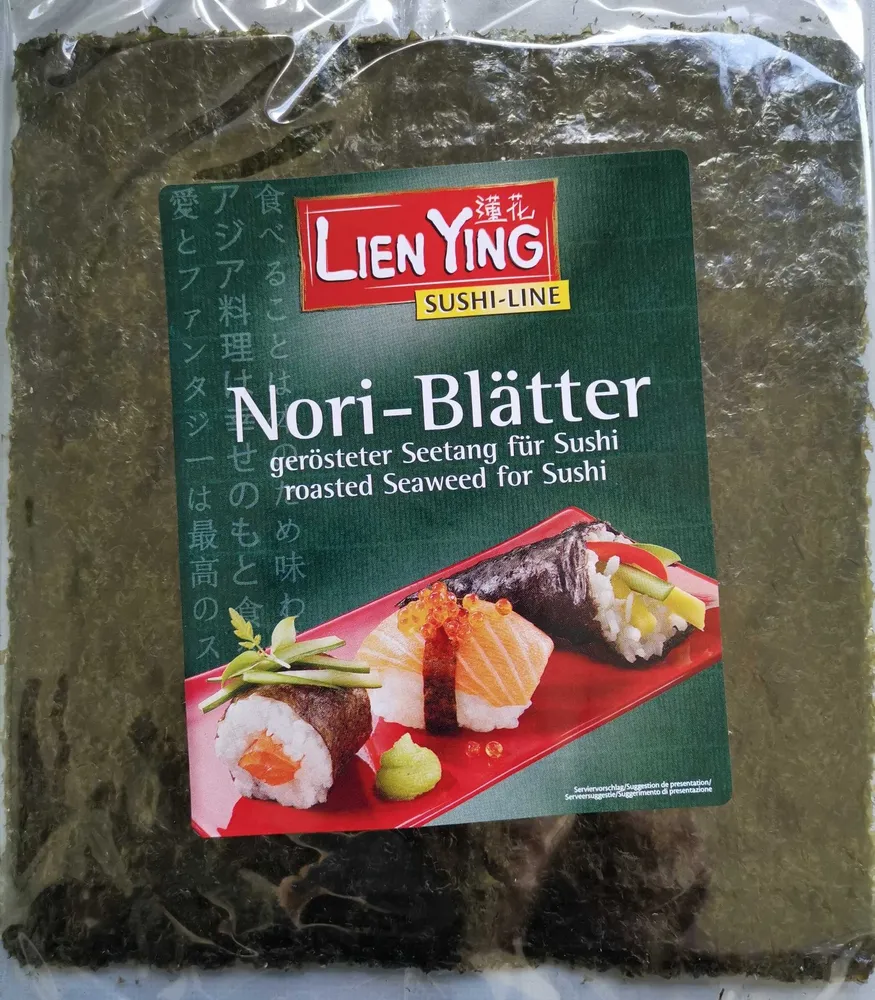Nori-Blätter, gerösteter Seetang für Sushi