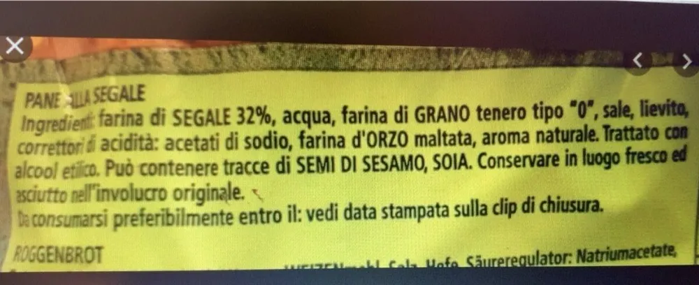 Pan di segale