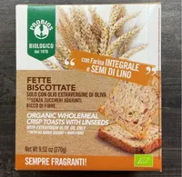 Fette biscottate con farina integrale e semi di lino