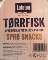 Tørrfisk sprø snacks