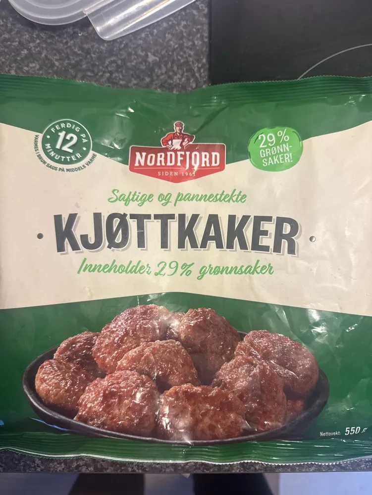 Kjøttkaker 28% Grønnsaker