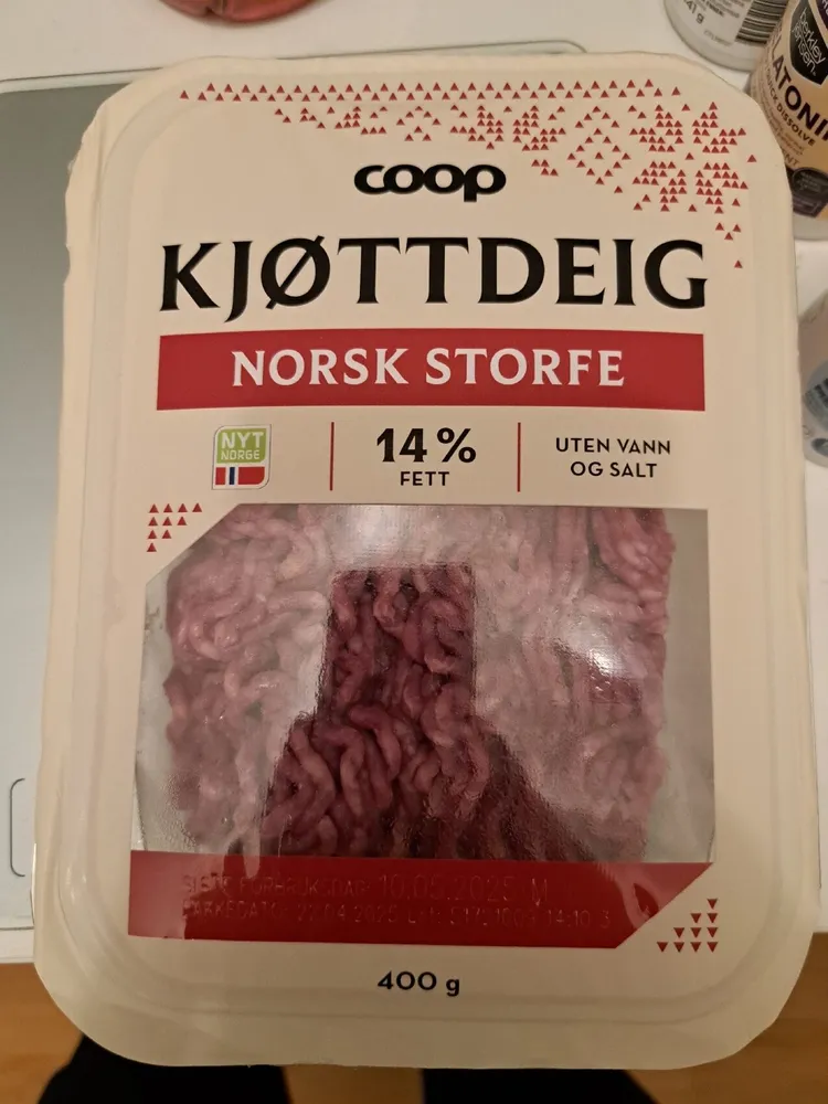 Kjøttdeig storfe, 14% fett