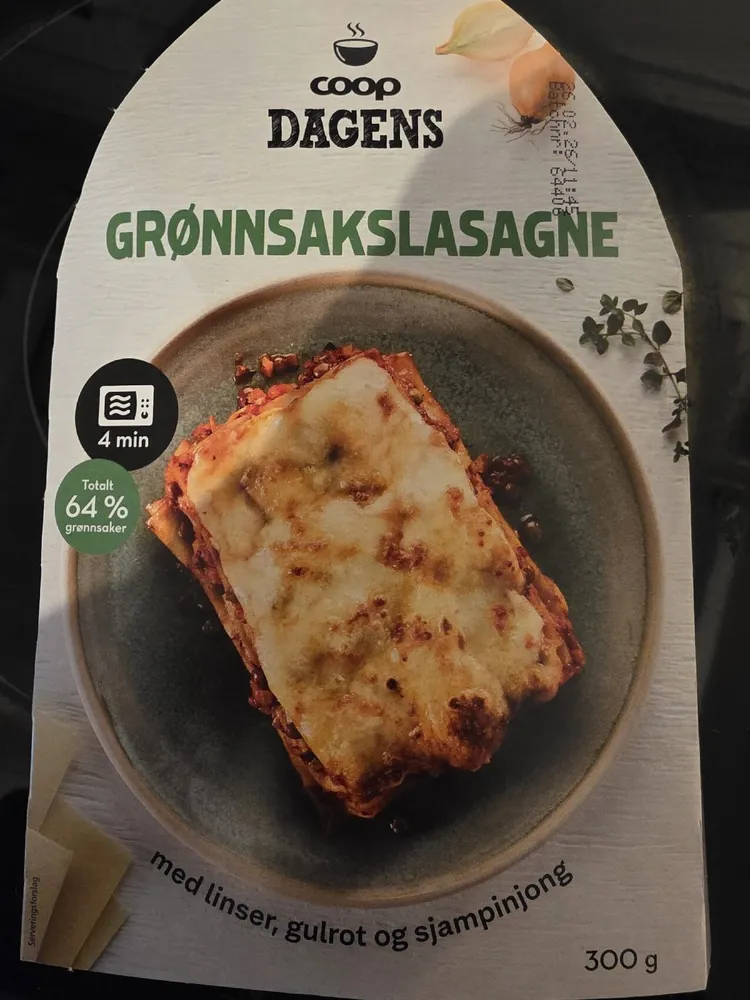 Dagens Grønnsakslasagne