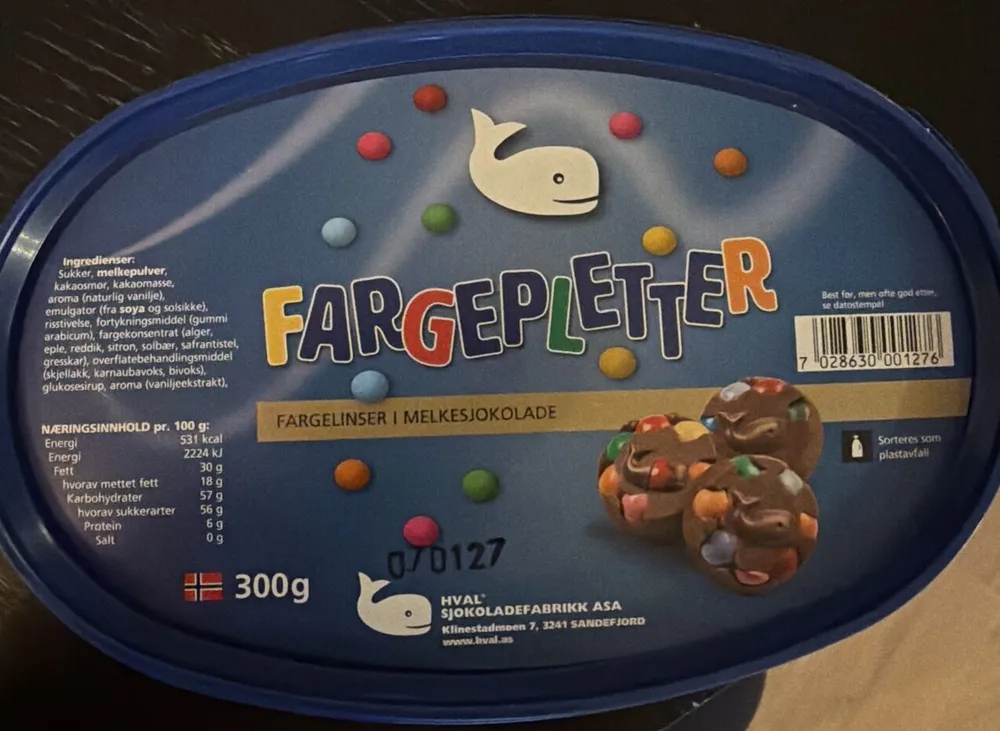 Fargepletter