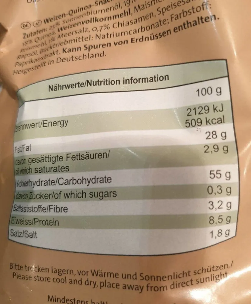 Quinoa chia snack