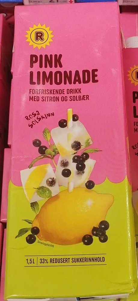 Forfriskende Pink Limonade med smak av sitron og solbær