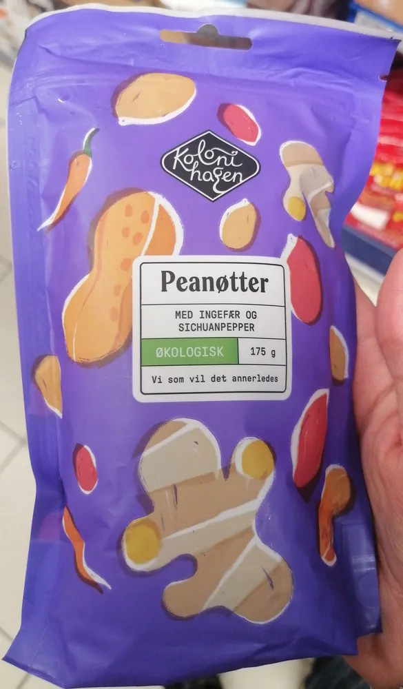 Peanøtter med ingefær og sichuanpepper