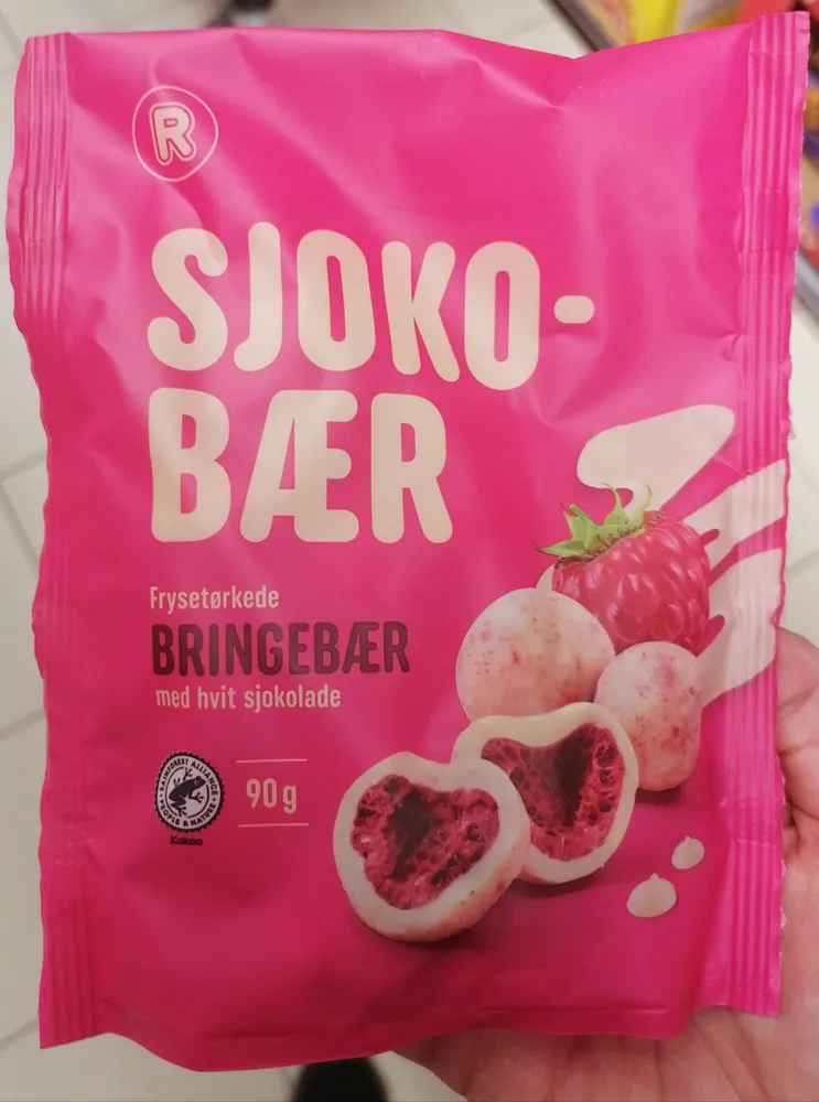 Sjokobær Bringebær Hvit Sjokolade