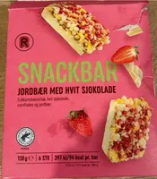 Snackbar Jordbær med Hvit Sjokolade