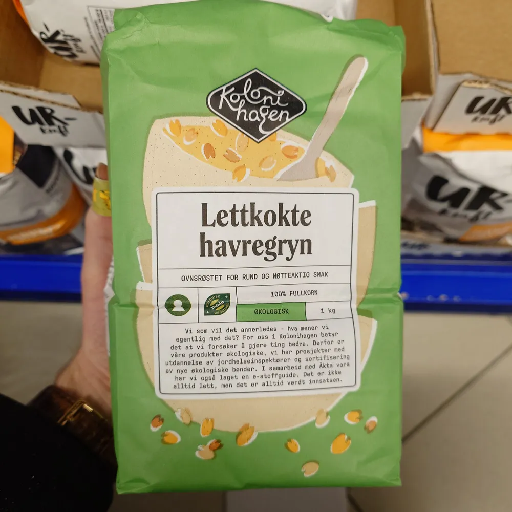 Lettkokte havregryn økologisk