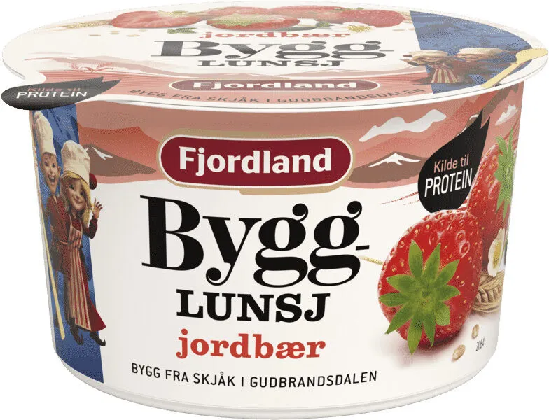 Fjordland Byggrynslunsj med Jordbær 150g