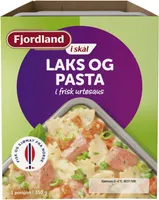 Laks og pasta i frisk urtesaus