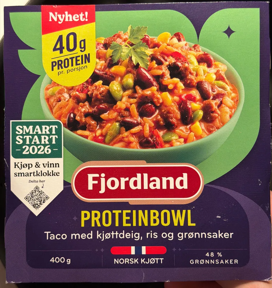 Proteinbowl - Taco med kjøttdeig, ris og grønnsaker