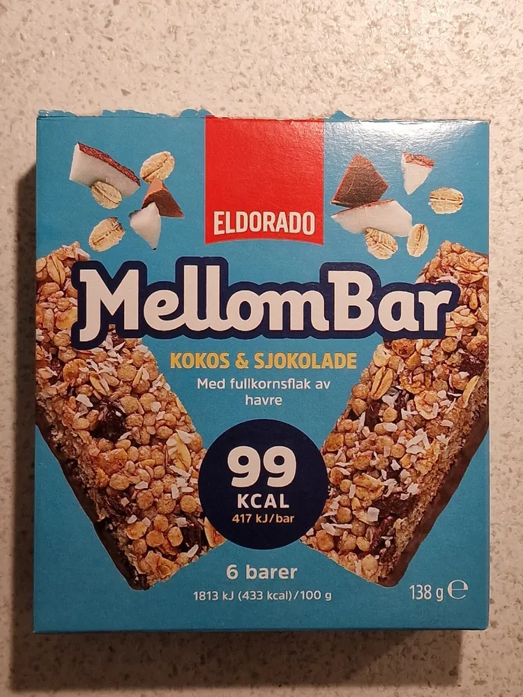 Mellombar Kokos&Sjokolade 138g Eldorado