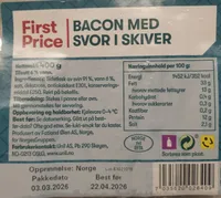 Bacon med svor i skiver