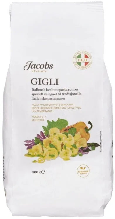 Pasta Gigli 500g Jacobs Utvalgte