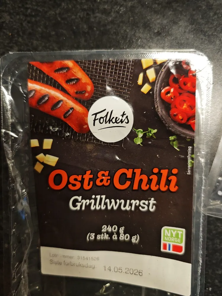 Grillwurst Ost Og Chili