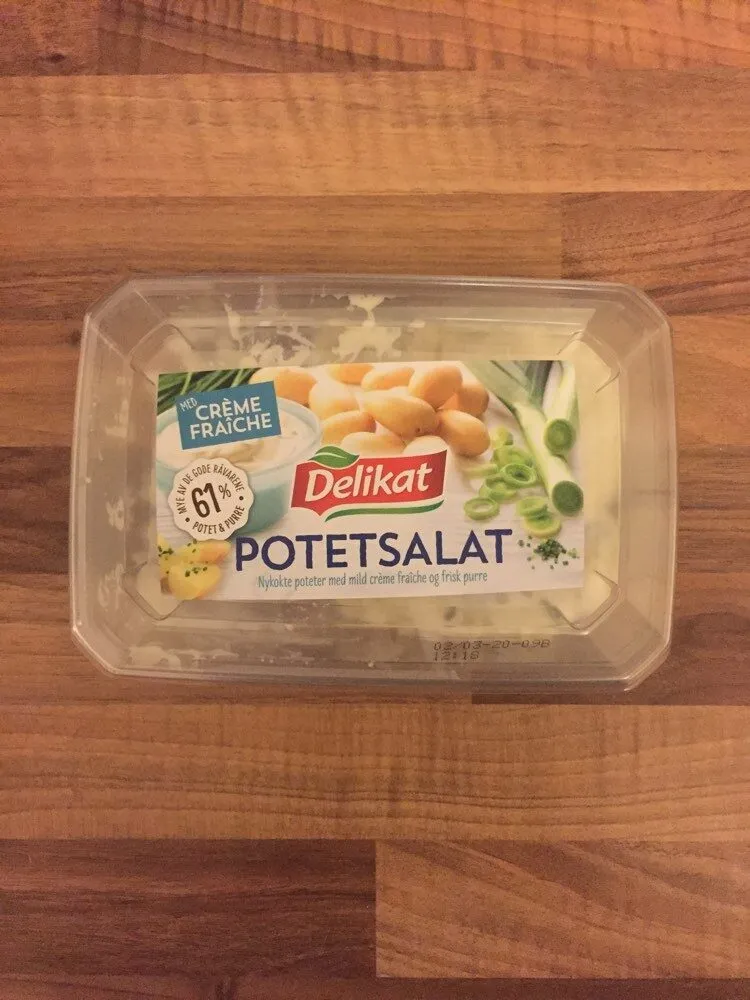 Delikat potetsalat med crème fraîche