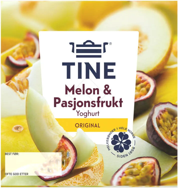 Yoghurt tradisjonell - Melon og pasjonsfrukt