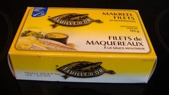Makreel filets in mosterdsaus