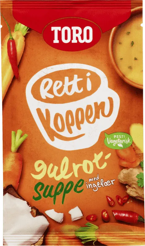 Rett i koppen gulrot suppe