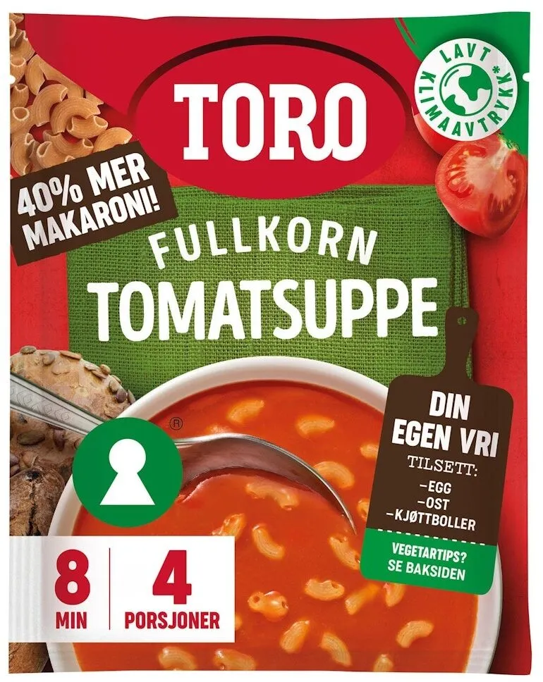 Tomatsuppe m/Fullkornsmakaroni 127g Toro