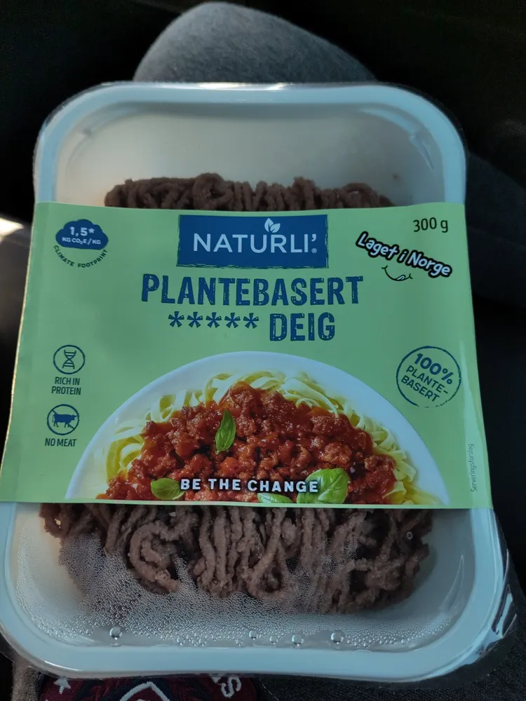 Plante basert deig