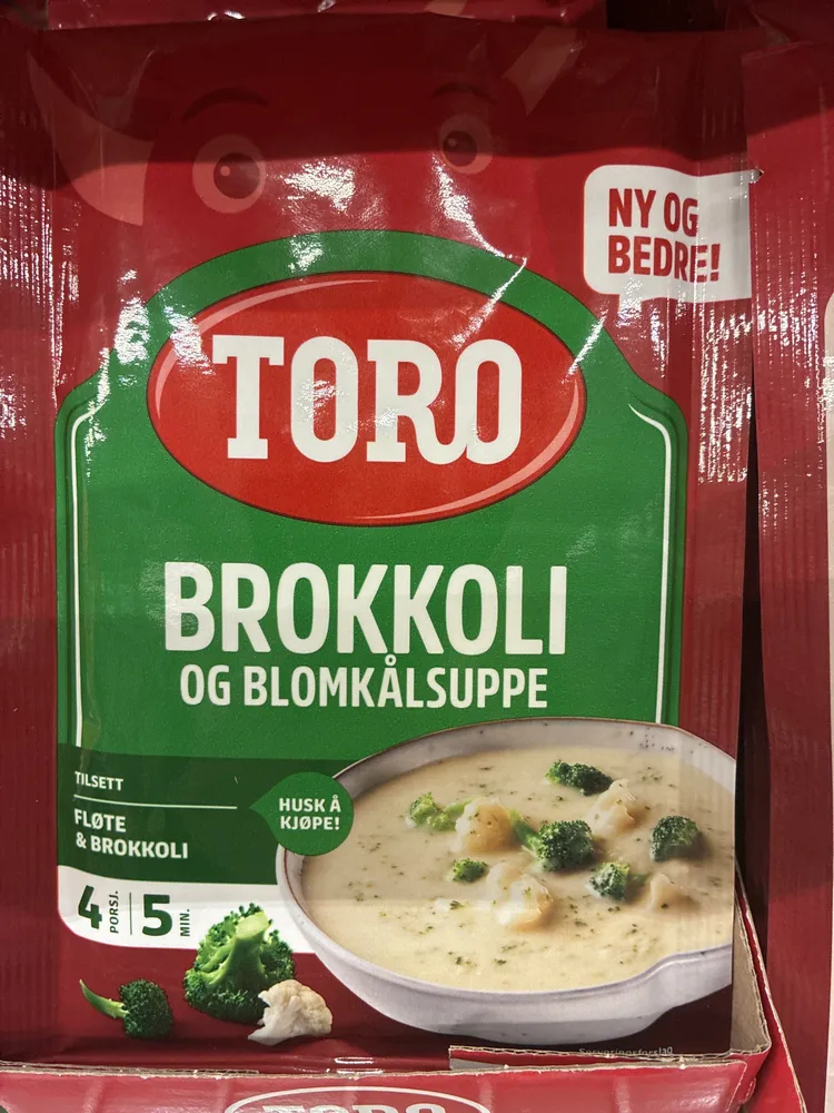 Brokkoli og blomkålsuppe