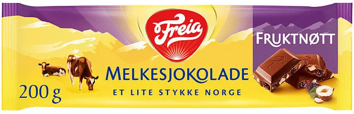 Melkesjokolade Fruktnøtt