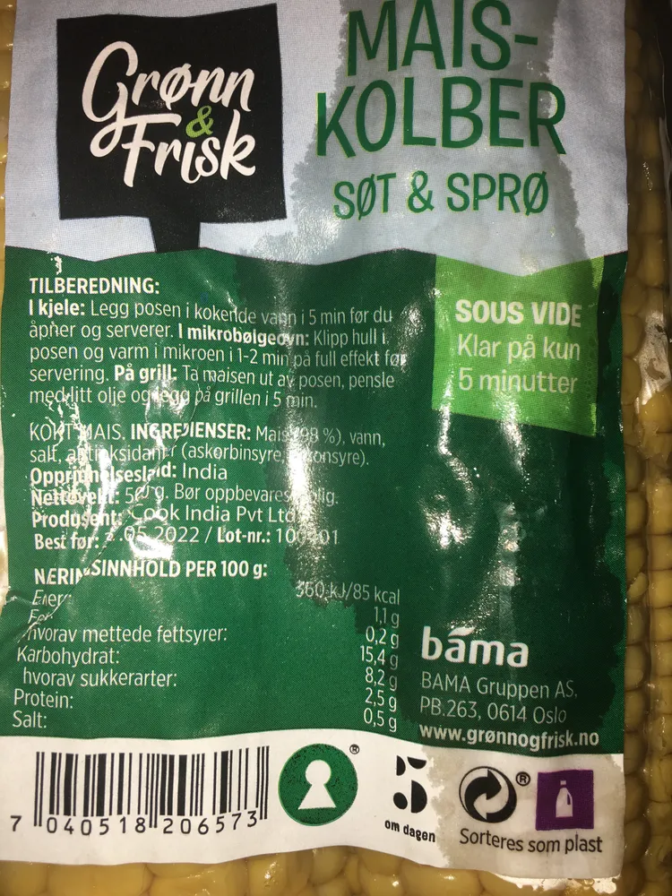 Maiskolber Søt & Sprø