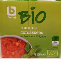 Bio tomates concassées au basilic et à l'oignon