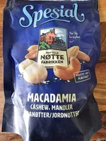 Spesial - Macademia, Cashew, Mandler, Peanøtter/jordnötter, Røstet, med havsalt