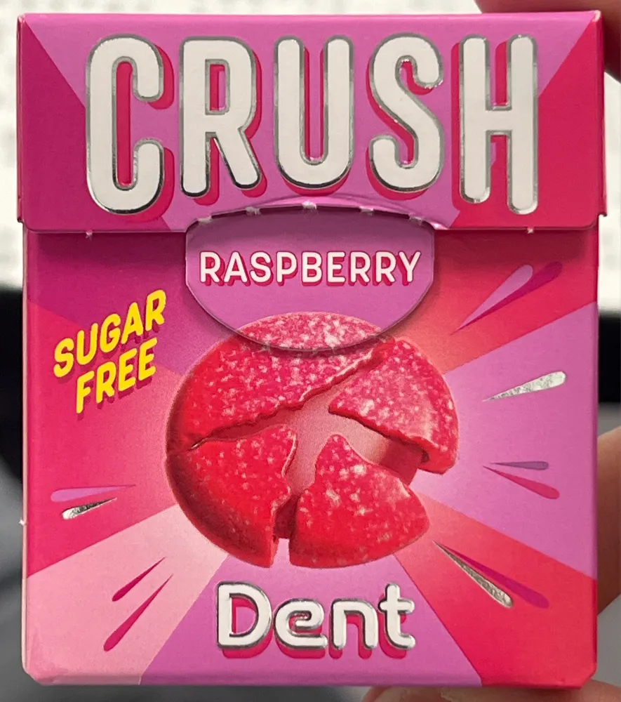 Dent Crush, bringebærpastiller