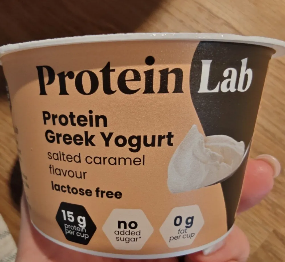 Protein Greek Yogurt salted caramel flavour lactose free