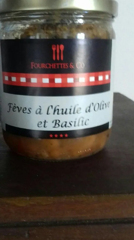 Fèves à l'huile d'olive et basilic
