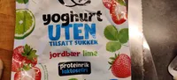 Yoghurt - Uten tilsatt sukker - Jorbær lime