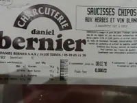 Saucisses Chipos aux Herbes et Vin Blanc