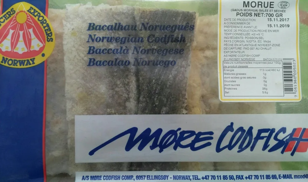 Morue salée séchée