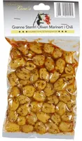 Oliven Grønn u/Sten m/Chili 250g Gourmet Line