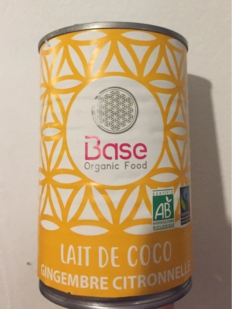 Lait de coco gingembre citronnelle