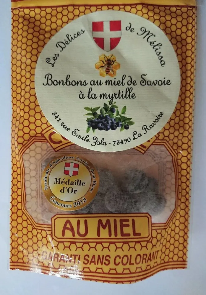 Bonbons boule miel et myrtille
